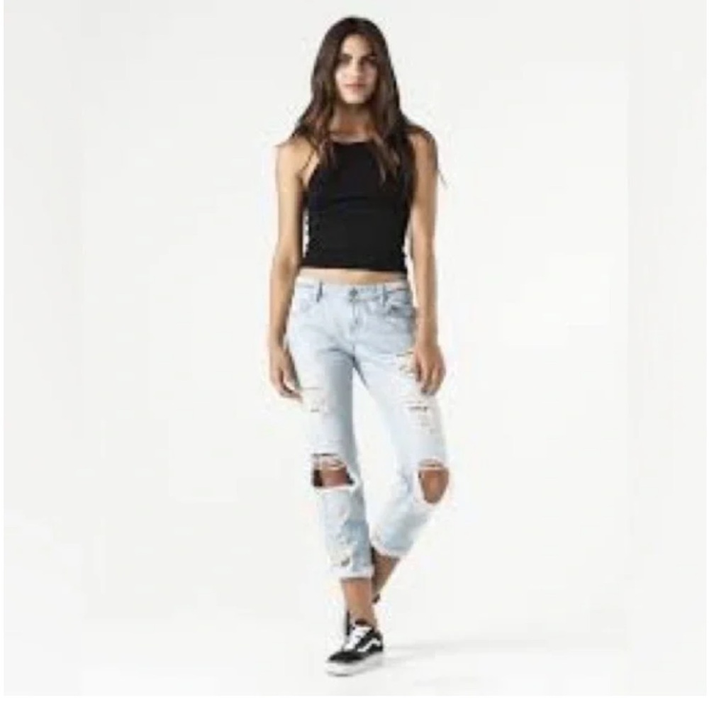 RSQ Brooklyn Slouch Cropped Jeans with Distressed Details- worn a few times.